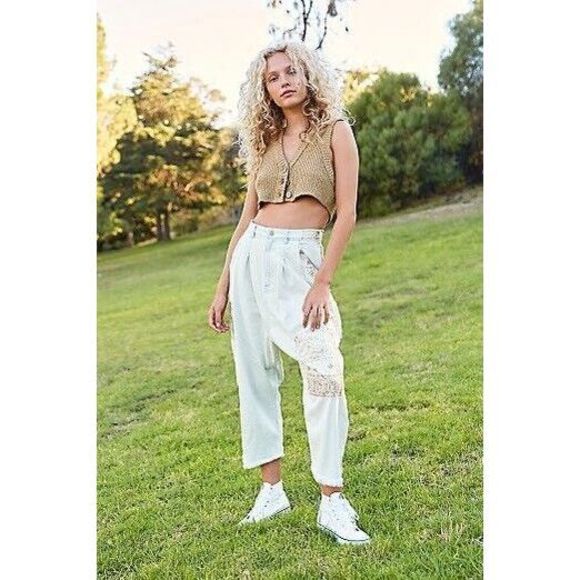 Free People Denim - Free People North Star Patched Harem Jeans Size 26